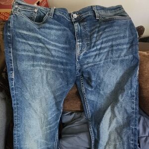Straight Fit Men's Washed Blue Jeans
